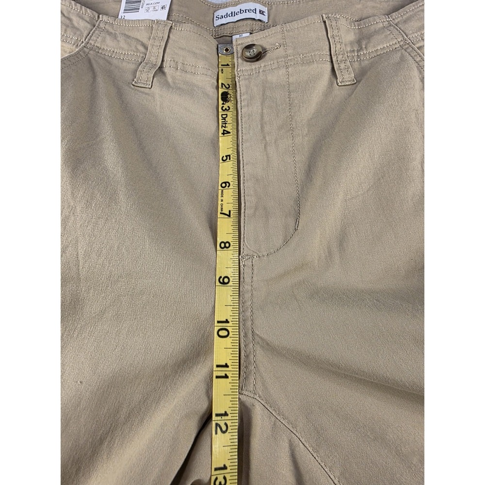 NWT Saddlebred Cargo Men's Shorts - Size: 32 - Tan Khakis Comfort CottonBlend - Picture 7 of 7